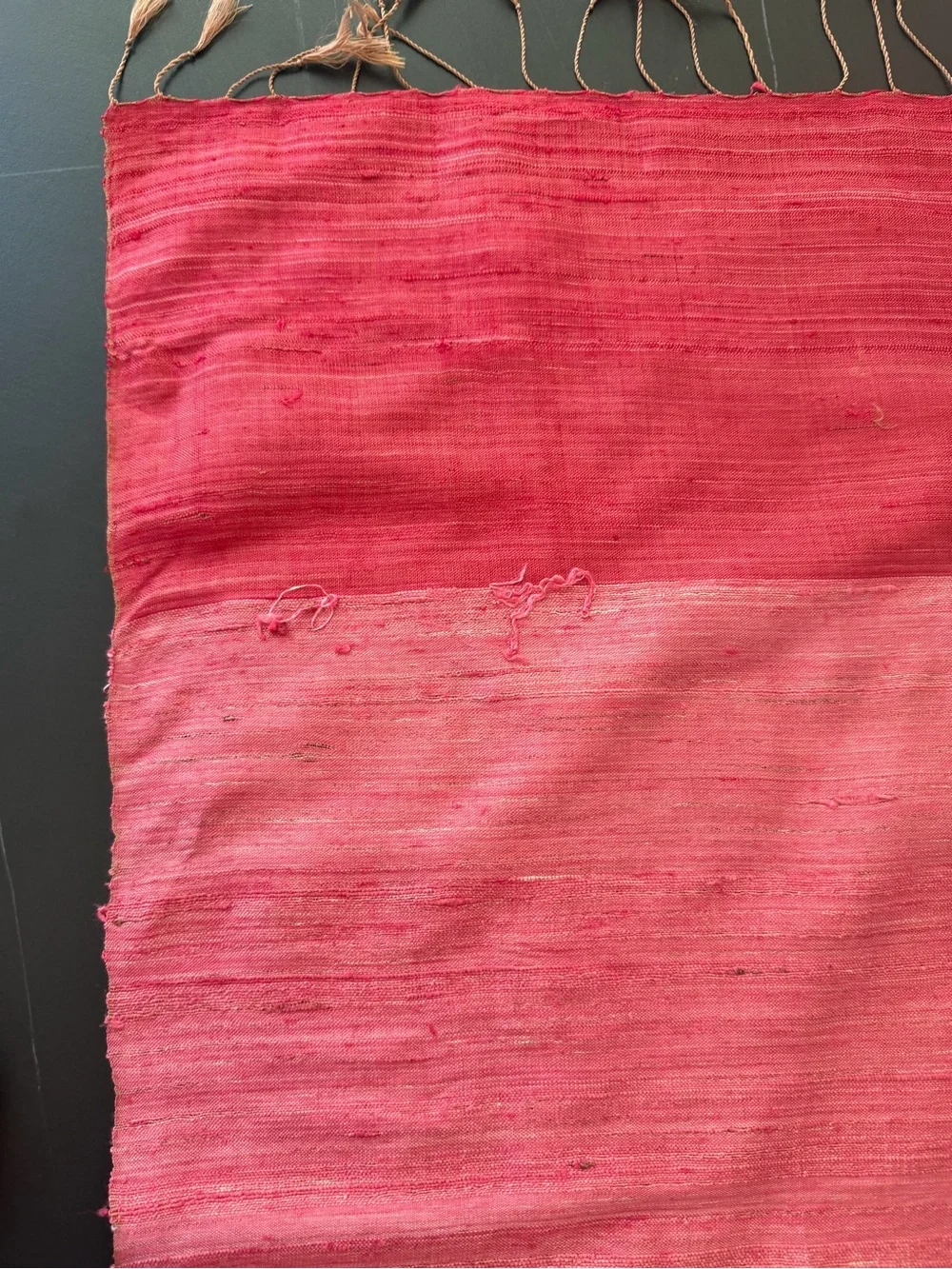 Pink Handwoven Silk Scarf